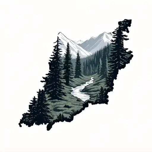 Route Of Appalachian Map Outline