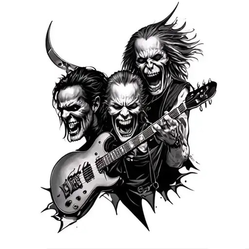 Metallica Group Tattoo Design