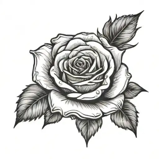 Sky Background With Rose