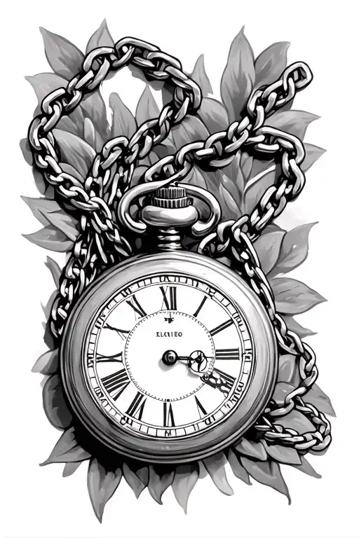 Pocket Watch With Chain