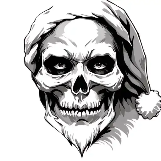Santa Death Woman Face