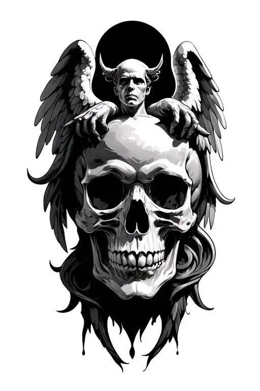 Skull And Angels And Lucifer