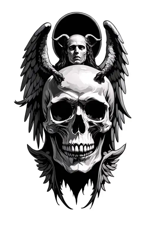 Skull And Angels And Lucifer