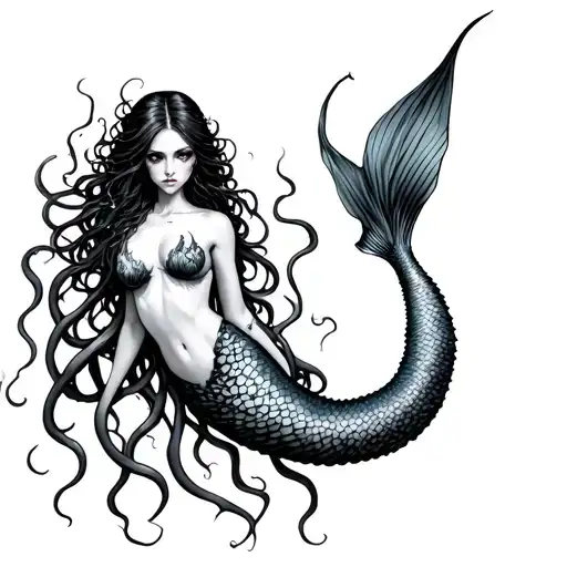 Gothic Mermaid Full Body Tentacles