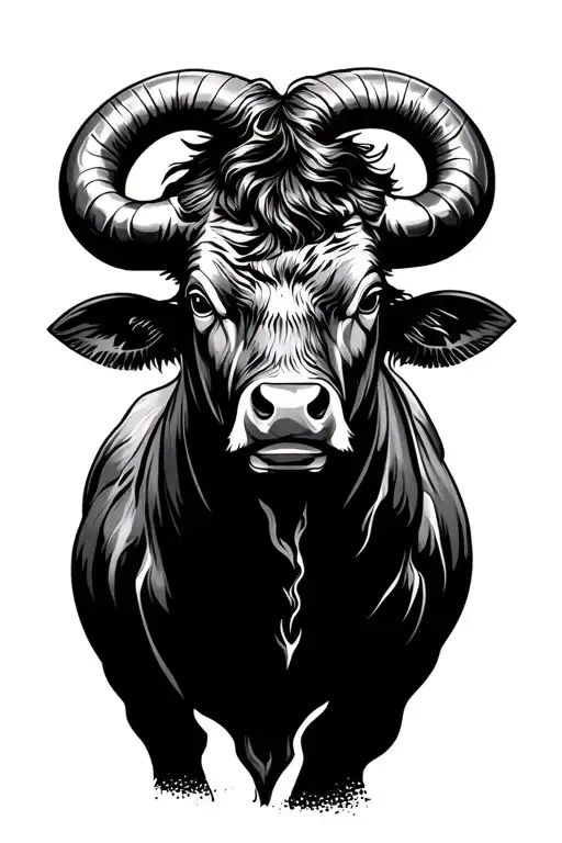 Taurus Bull Powerful Stencil