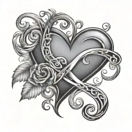 Infinity 3 Heart N Letter