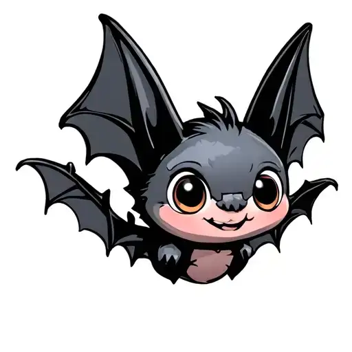 Cute Bat Flying