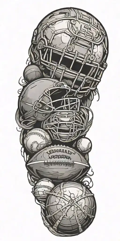 Football And Baseball And Basketball With A Reference To Family