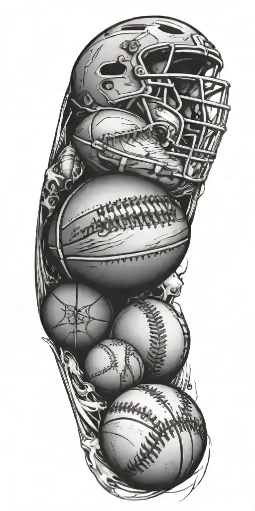 Football And Baseball And Basketball With A Reference To Family