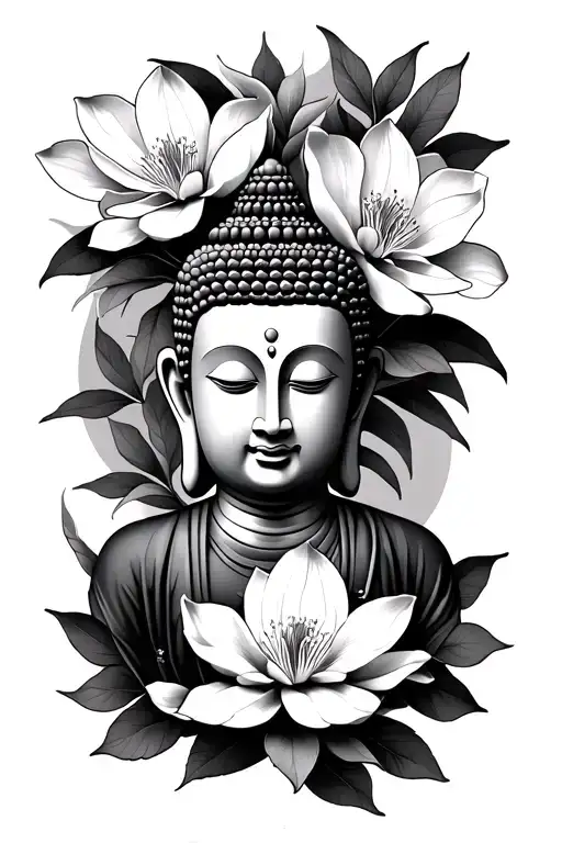 Buddha And Magnolias