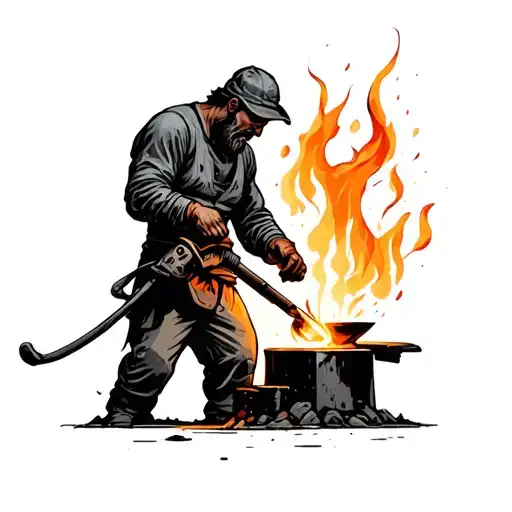 Blacksmith Working