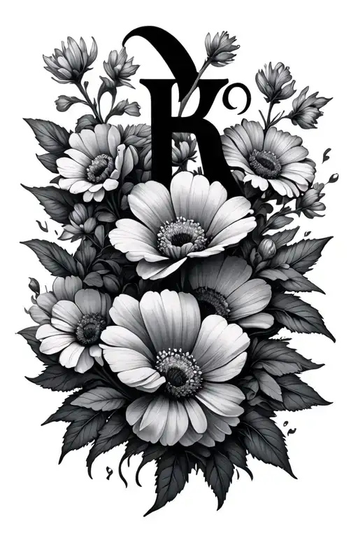 The Word Solid With Flowers Growing