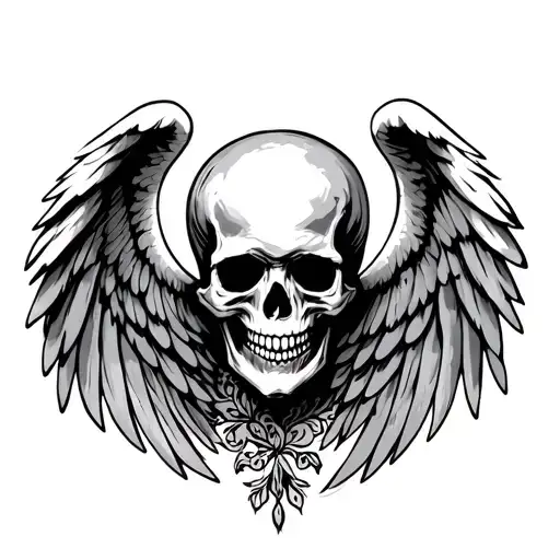 Skull Angel Wings