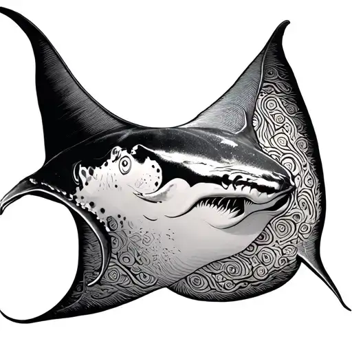 Mandela Manta Ray Swimming