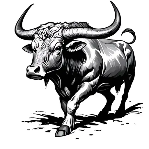 Taurus Bull In Motion