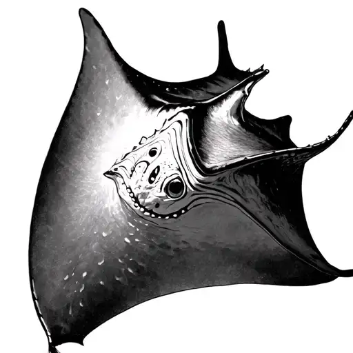 Mandela Manta Ray Swimming Top View