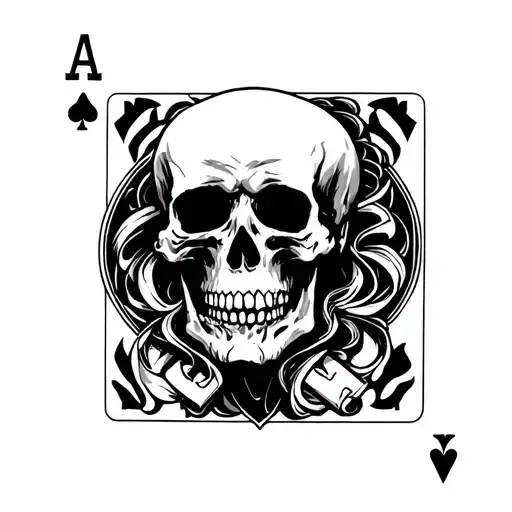 Death Head And Cards