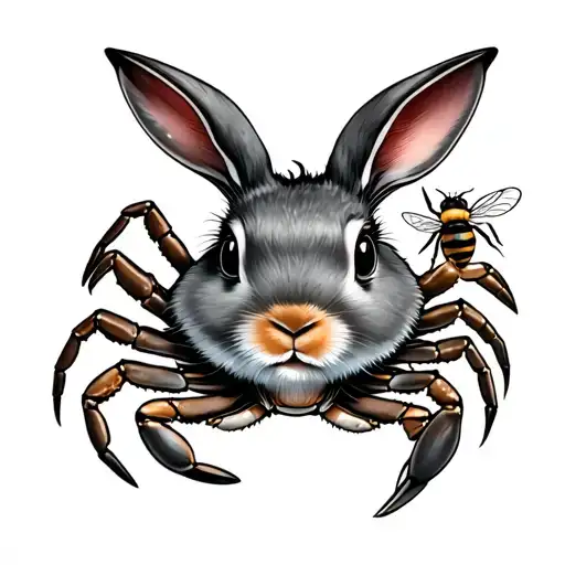 Rabbit And Crab And Bee