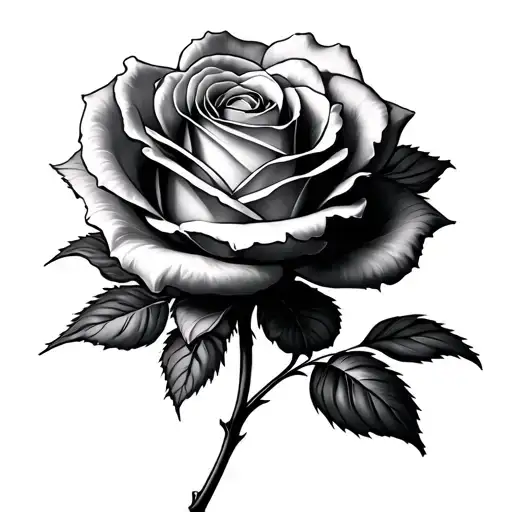 A Simple Rose And Instead Of The Stem An F And A B Must Be Elegant And Cute