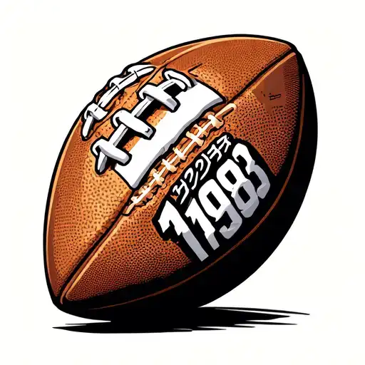 A Football With The Number 12121983