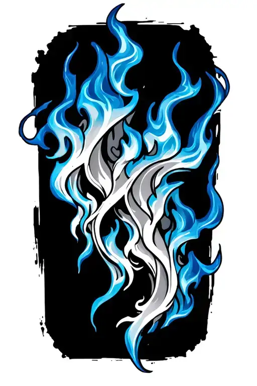 Blue Flames Sleeve