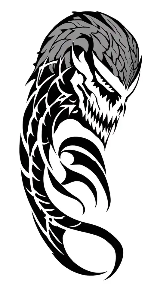 Symbiote Viking Tribal Design