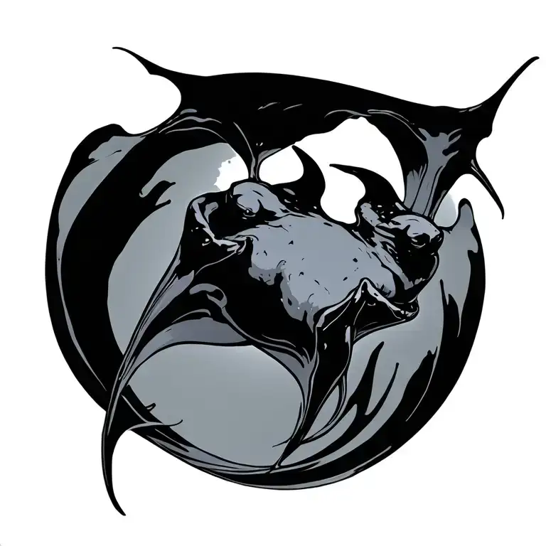 Raie Manta Ray Floating