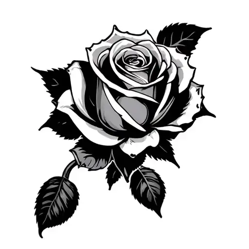 Rose With Steel Fist On Top