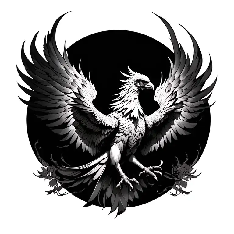 Realistic Phoenix For Man Back