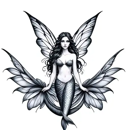 Fairy Mermaid Symmetrical
