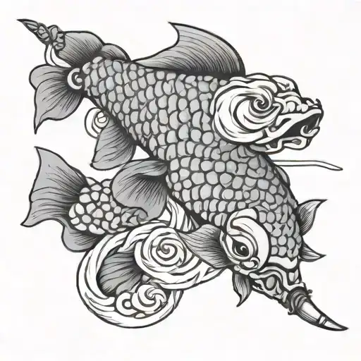 Koi Fish With Katana