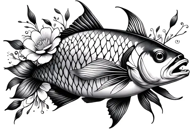 Floral With Fish
