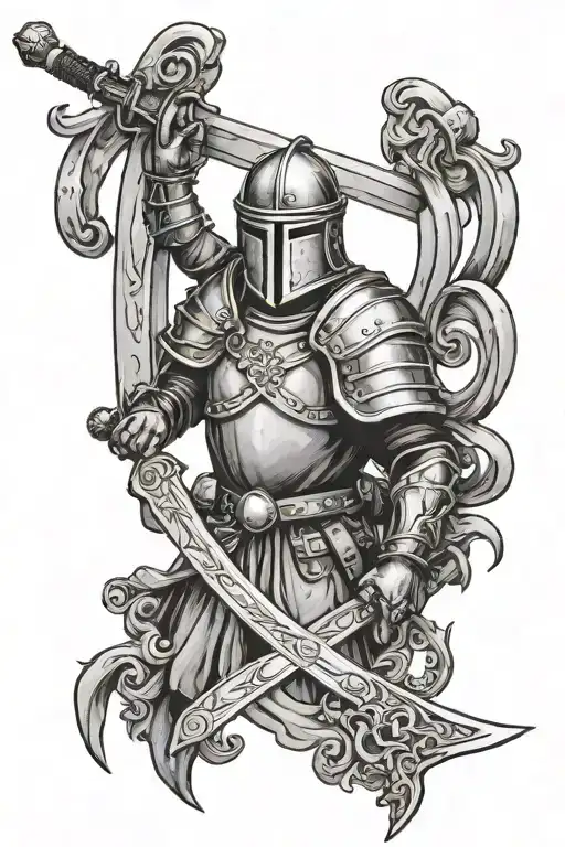 Crusador Style With Cavalry Swords