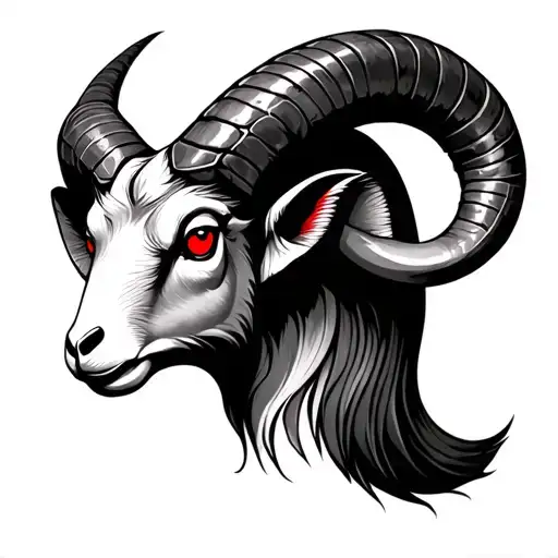 Ram Horns Red Eyes