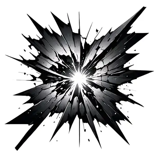 Black Whole Inside Broken Reality Shards