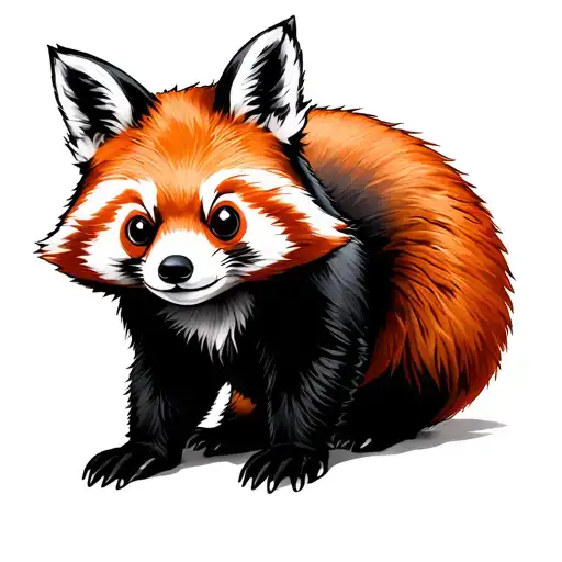 Fox And Red Panda Cartoon Character