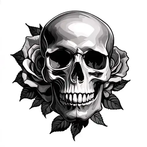 Skull And Rose