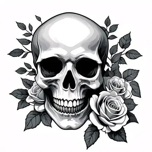 Skull And Roses Growing