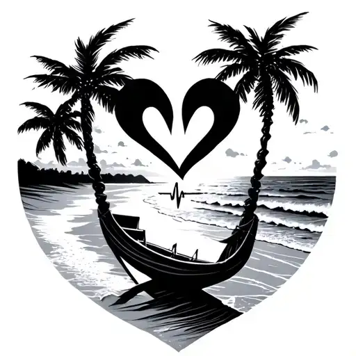 Beach With Heartbeats Parallel