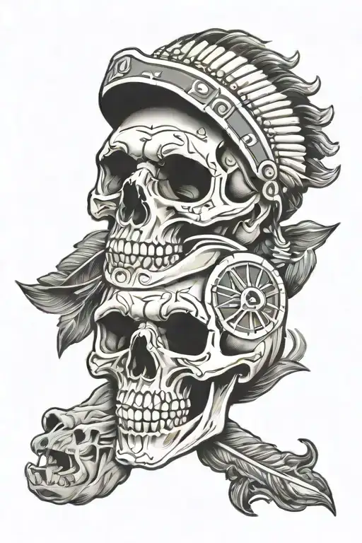 Redskins Chief Skull