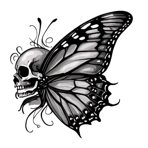 Butterfly With Hidden Skull