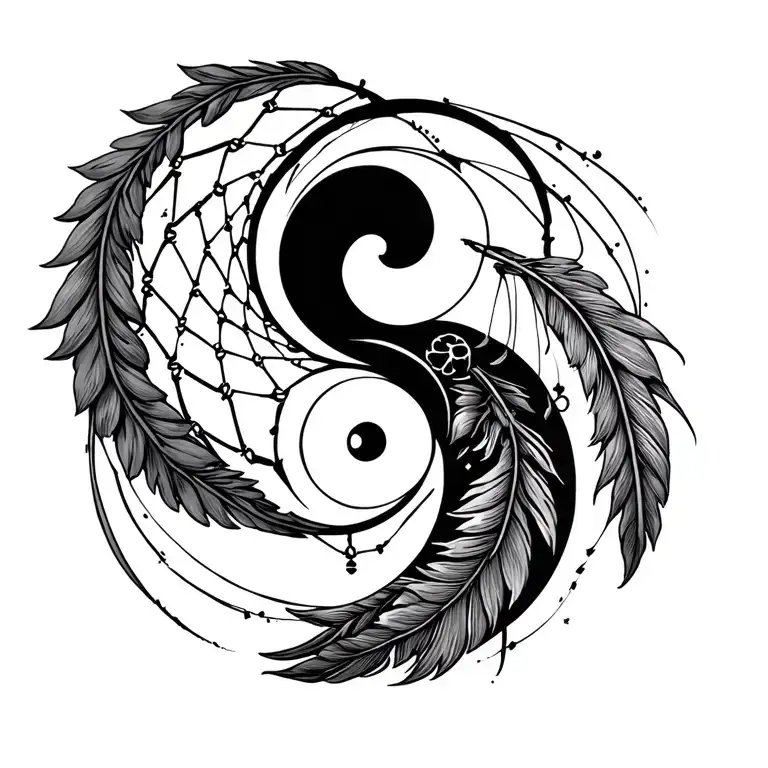 Gun Dreamcatcher Loveheart Ying Yang Symbol