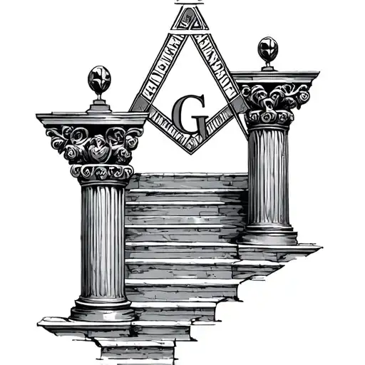 Freemason Staircase Pillars