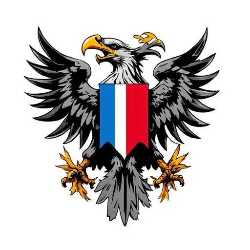 Serbian Flag Tatto Eagle