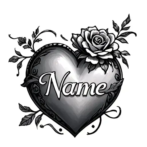 Name Inside A Heart
