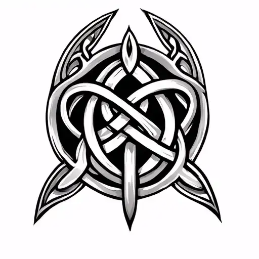 Celtic Father Daughter Knot Intertwined