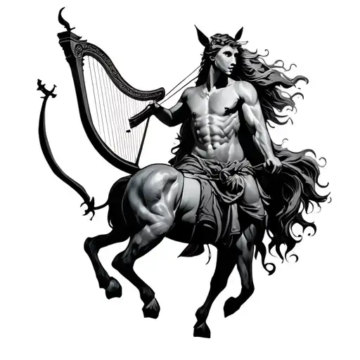 Centaur Archer With Harp