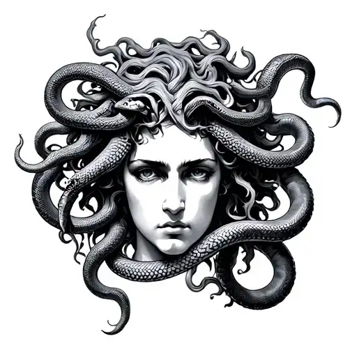 Gorgon Medusa With Snakes
