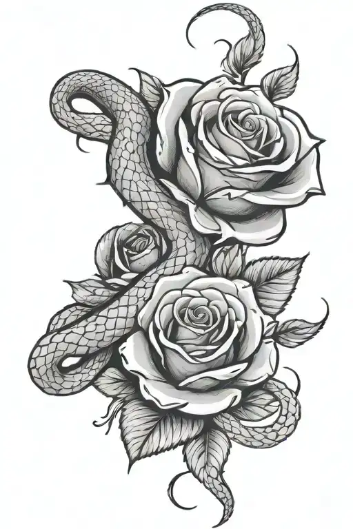 Rose And Snake Wrapped