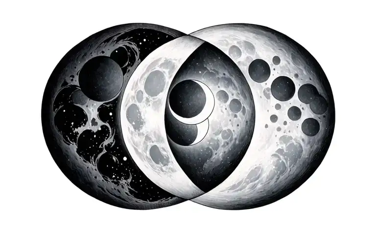 Horizontal Moon Phases